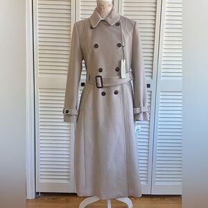 Cole Haan Women’s Flared Trench Slick Wool Jacket, Size 8 NWT